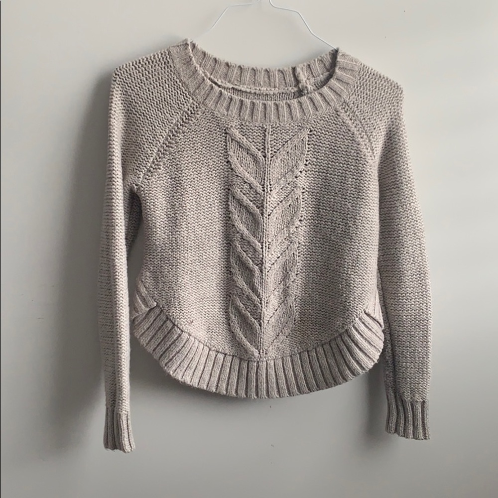 Aerie Gray Knit Sweater